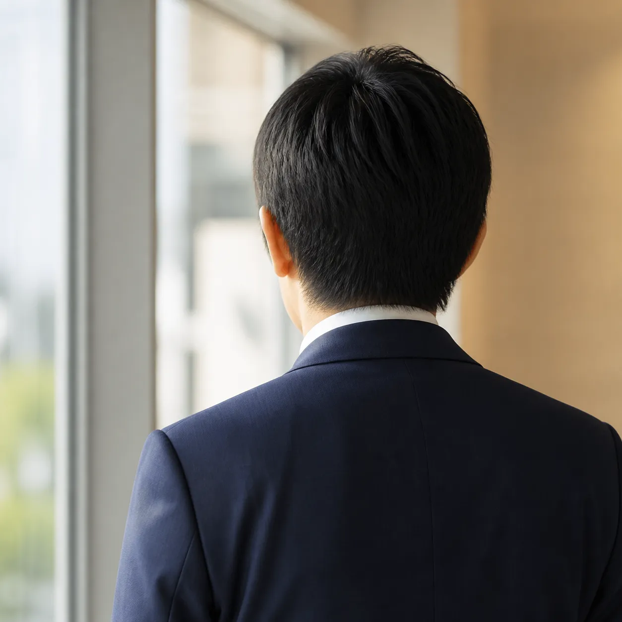 30代男性の後ろ姿イメージ