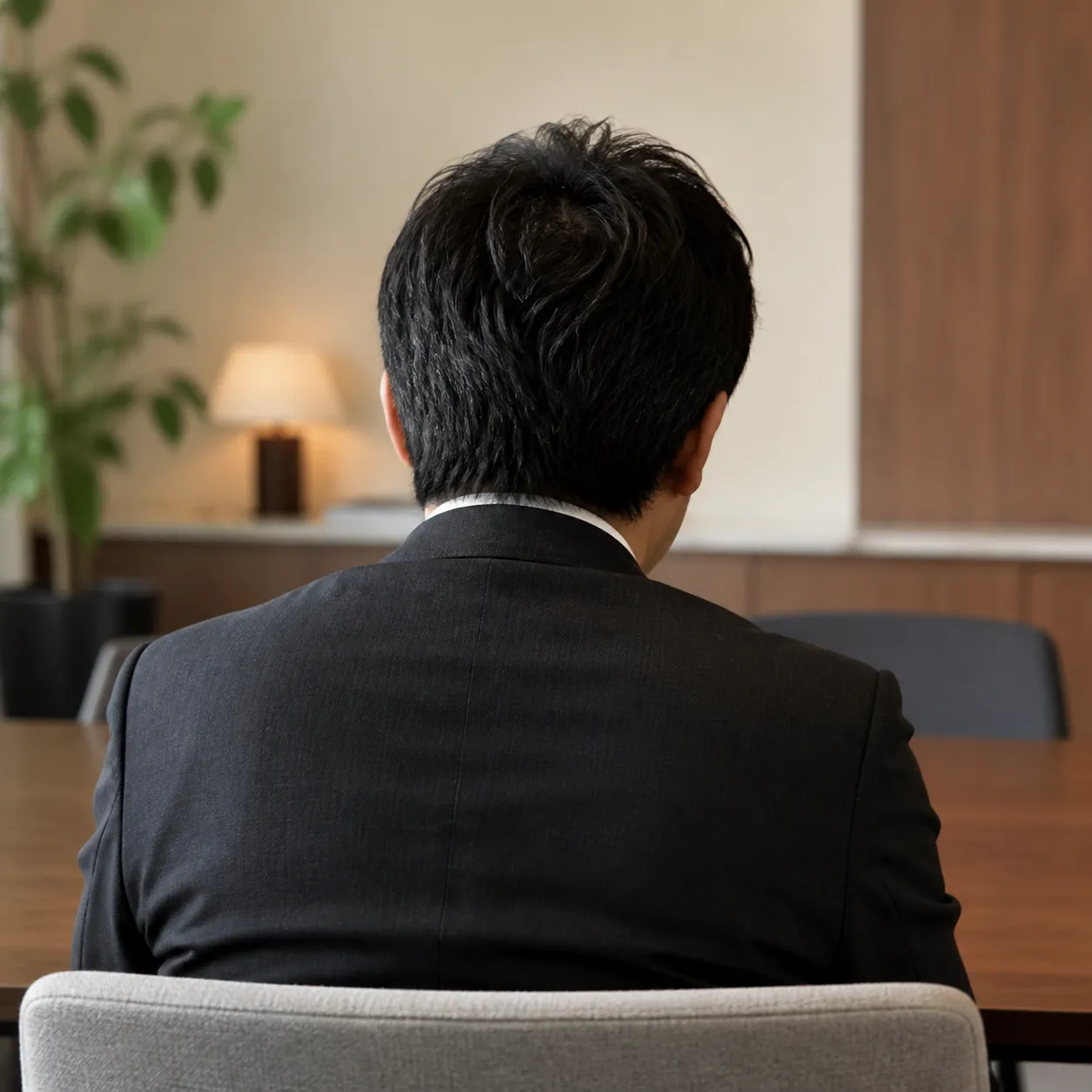 40代男性の後ろ姿イメージ