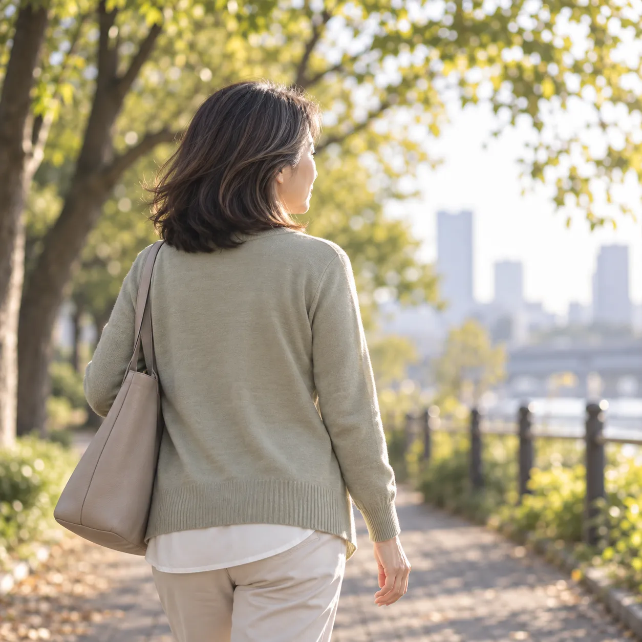 50代女性の後ろ姿イメージ