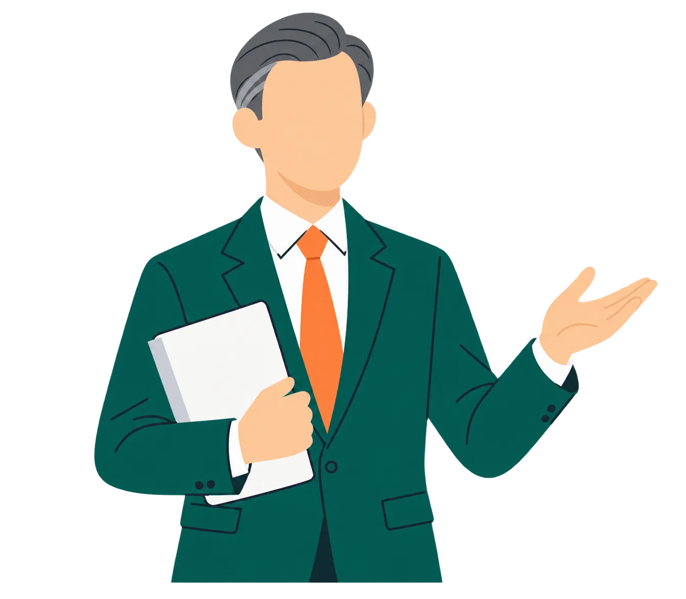 説明する弁護士のイラスト